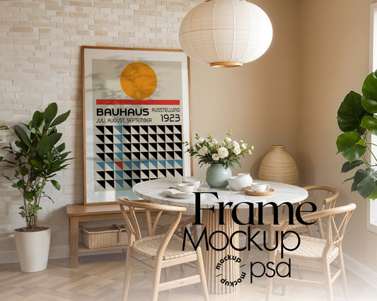 Frame Mockup in Home Interior | Frame Mockup Frames | Interior Wall Poster | Interior Poster Shop Mockup