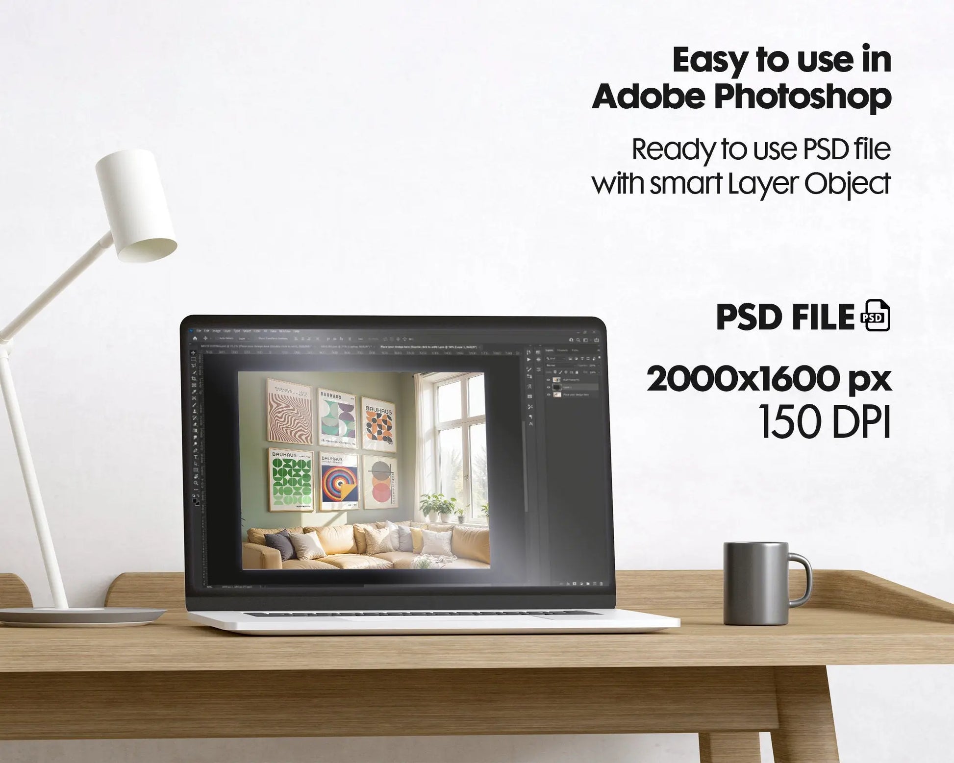 6 Frame Mockup in Home Interior | 6 Frame Mockup Frames | Interior Wall Poster | Interior Poster Shop Mockup