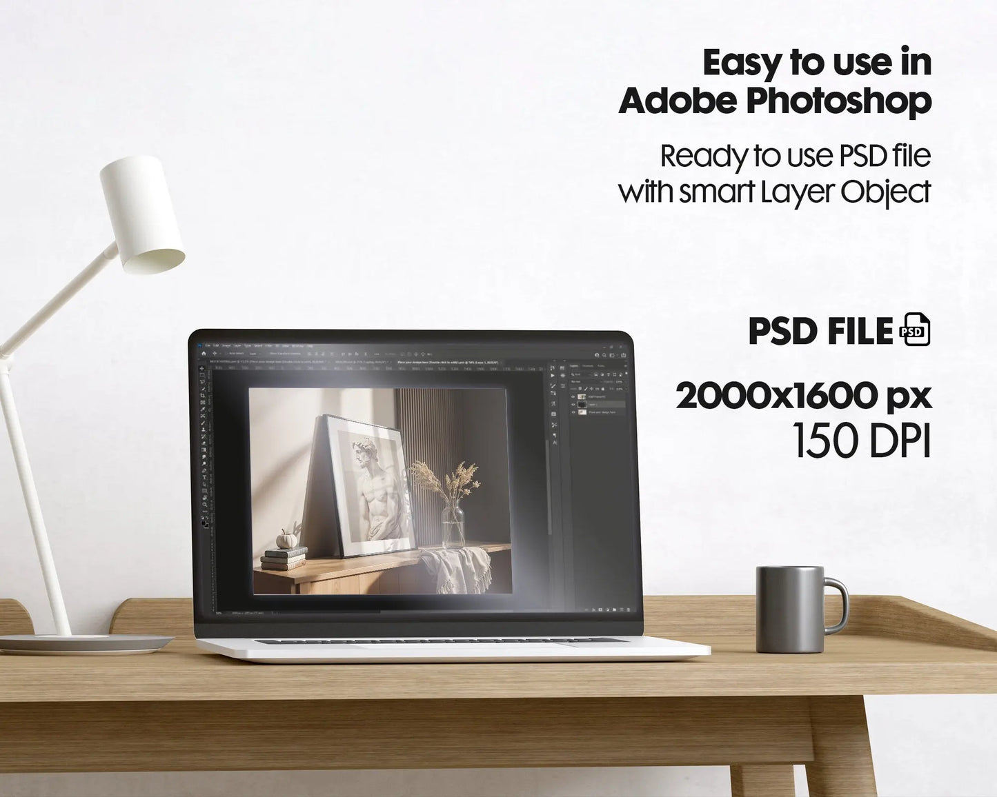 Vertical Frame Mockup in Home Interior | Frame Mockup Frames | Interior Poster Mockup PSD | Interior Poster Shop Mockup