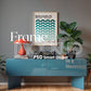 Artwork Mockup PSD | Framed Poster Mockup. DIN A Frame Mock–Up | PSD Photoshop Photopea Mockup. Frame Mockup Home Interior