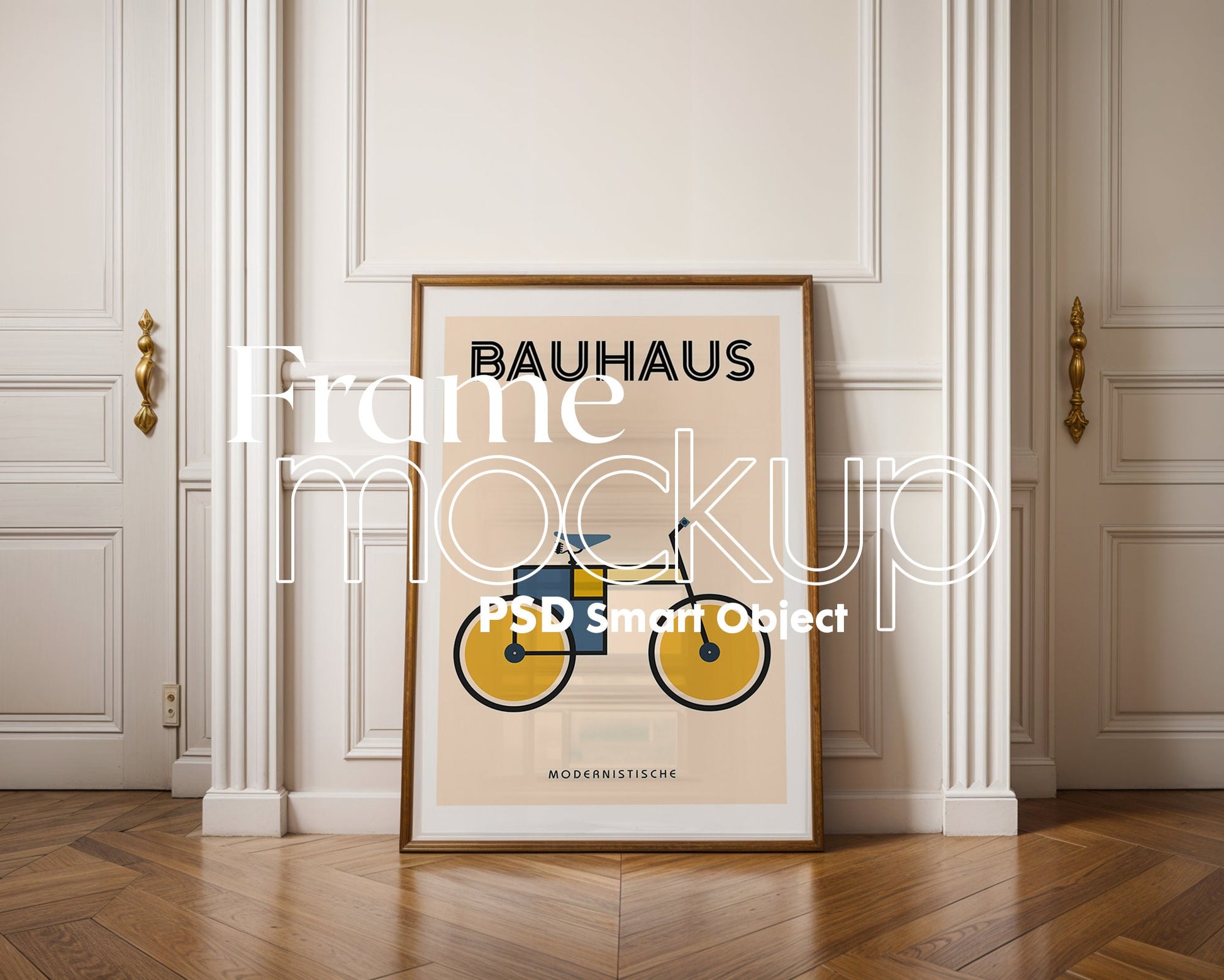 Artwork Mockup PSD | Framed Poster Mockup. DIN A Frame Mock–Up | PSD Photoshop Photopea Mockup. Frame Mockup Home Interior