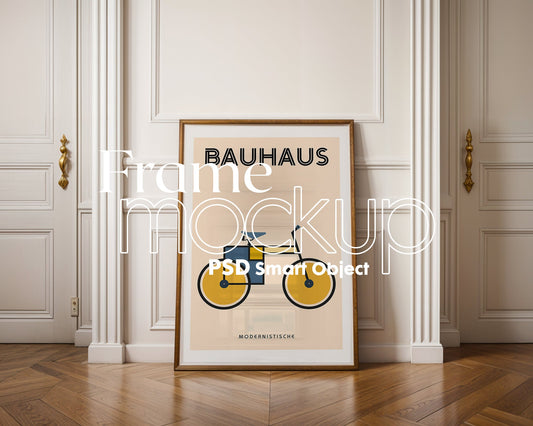 Artwork Mockup PSD | Framed Poster Mockup. DIN A Frame Mock–Up | PSD Photoshop Photopea Mockup. Frame Mockup Home Interior