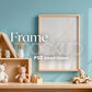 Frame Nursery Mockup in Home Interior PSD | Nursery Frame Mockup Frames | Nursery Wall Poster | Poster Shop Mockup