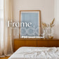 Bedroom Frame Mockup PSD, Soft Aesthetic Bedroom Mockup Frame, Vertical Frame Mockup Bedroom, Glass Reflection Mockup, PSD Smart Object