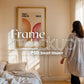 Frame Mockup with Person, Frame Mockup Bedroom, Vertical Frame Mockup Bedroom, Glass Reflection Mockup, PSD Smart Object