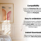 Frame Mockup with Person, Frame Mockup Bedroom, Vertical Frame Mockup Bedroom, Glass Reflection Mockup, PSD Smart Object