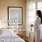 Frame Mockup with Person, Frame Mockup Bedroom, Vertical Frame Mockup Bedroom, Glass Reflection Mockup, PSD Smart Object