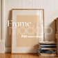 Frame Mockup Living Room | ISO A DIN Ratio | Thin Wood Frame | PSD Mockup | Frame Mockup Midcentury Minimal Home Interior