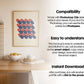 Frame Mockup in Kitchen, ISO A DIN Ratio, Thin Wood Frame, PSD Mockup, Minimal Modern Home Interior Design Mockup