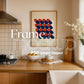 Frame Mockup in Kitchen, ISO A DIN Ratio, Thin Wood Frame, PSD Mockup, Minimal Modern Home Interior Design Mockup