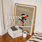 Soft Aesthetic Interior Frame Mockup | ISO A DIN Ratio | Thin Wood Frame | PSD Mockup | Frame Mockup Midcentury Minimal Home Interior