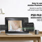 Frame Mockup in Bedroom, ISO A DIN Ratio, Thin Wood Frame, PSD Mockup, Frame Mockup Minimal Home Interior