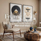 Interior 2 Frames Mockup PSD - Double Wall Art Display, Poster & Frame Set of 2, Interior Mockup for Home Decor