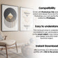 Interior 2 Frames Mockup PSD - Double Wall Art Display, Poster & Frame Set of 2, Interior Mockup for Home Decor
