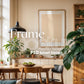 Frame Mockup in Kitchen, ISO A DIN Ratio, Thin Wood Frame, PSD Mockup, Minimal Modern Home Interior Design Mockup