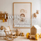 Frame Nursery Mockup in Home Interior PSD | Nursery Frame Mockup Frames | Nursery Wall Poster | Poster Shop Mockup
