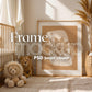 Frame Nursery Mockup in Home Interior PSD | Nursery Frame Mockup Frames | Nursery Wall Poster | Poster Shop Mockup