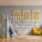3 Frame Nursery Mockup in Home Interior PSD | Nursery Frame Mockup Frames | Nursery Wall Poster | Poster Shop Mockup