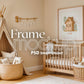 Frame Nursery Mockup in Home Interior PSD | Nursery Frame Mockup | Children Room Frame | PSD Smart Object