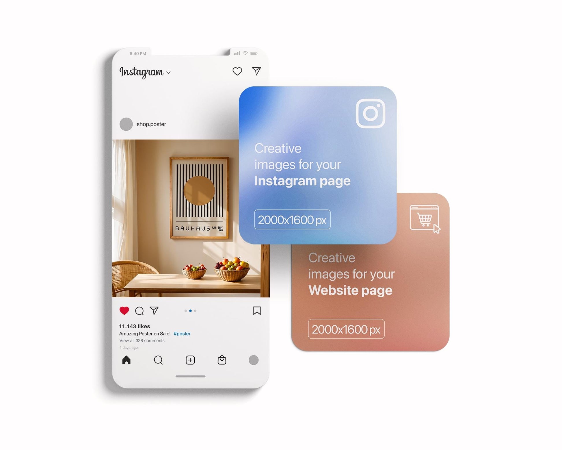 Kitchen Frame Poster Mockup PSD | Minimal Kitchen Frame Mockup Boho Interior | Poster Mockup Templete PSD