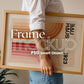 Horizontal Frame Mockup PSD, Woman, Scandinavian Frame Mockup, Wood Frame, Boho Style, Interior Frame, Vertical glass reflection mockup