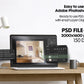 Frame Mockup in Kitchen, ISO A DIN Ratio, Thin Wood Frame, PSD Mockup, Minimal Modern Home Interior Design Mockup