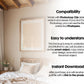 Frame Mockup in Bedroom, ISO A DIN Ratio, Thin Wood Frame, PSD Mockup, Frame Mockup Minimal Home Interior
