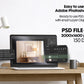 Artwork Mockup PSD | Framed Poster Mockup. DIN A Frame Mock–Up | PSD Photoshop Mockup. Frame Mockup Home Interior