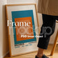 Soft Aesthetic Interior Frame Mockup | ISO A DIN Ratio | Thin Wood Frame | PSD Mockup | Frame Mockup Midcentury Minimal Home Interior