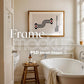 Frame Mockup in Bath, ISO A DIN Ratio, Thin Wood Frame, PSD Mockup, Frame Mockup Minimal Home Interior