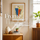 Soft Aesthetic Interior Frame Mockup | ISO A DIN Ratio | Thin Wood Frame | PSD Mockup | Frame Mockup Midcentury Minimal Home Interior
