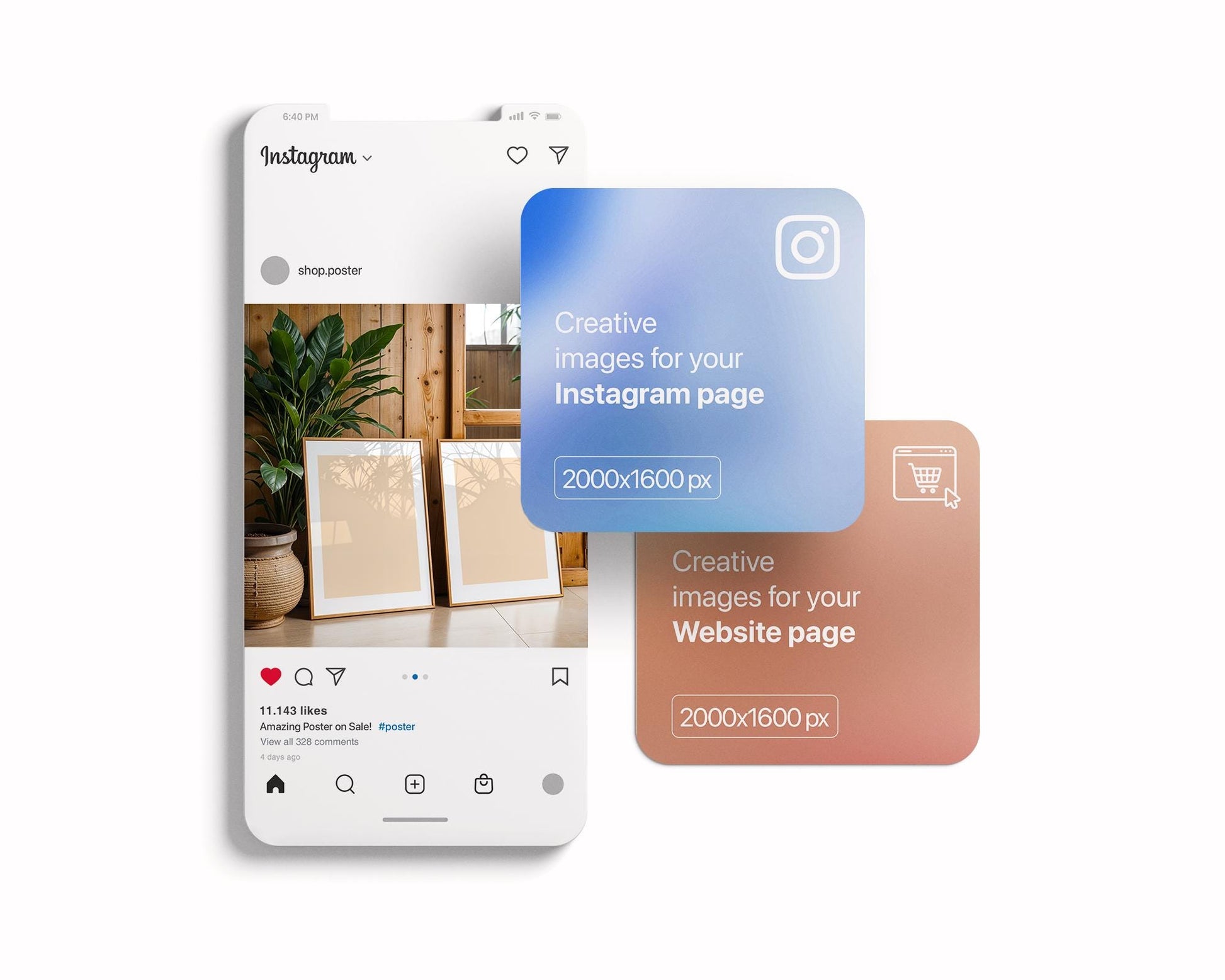 2 Frames Mockup PSD, Mockup Frames, Double Frames Mockup, Set of 2 Mock Up, Wall Art Display, Poster Mockup, Interior Wall Poster Mockup PSD