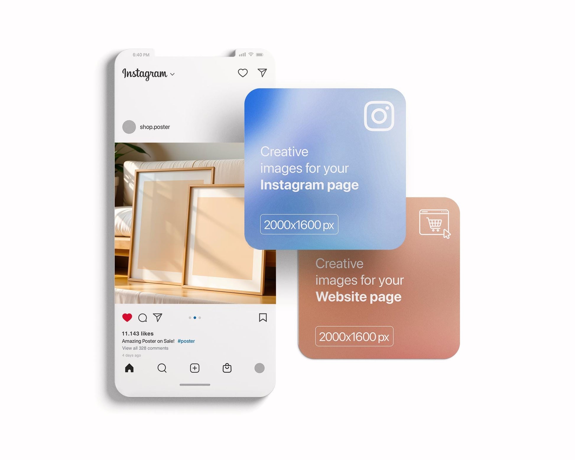 2 Frames Mockup PSD, Mockup Frames, Double Frames Mockup, Set of 2 Mock Up, Wall Art Display, Poster Mockup, Interior Wall Poster Mockup PSD