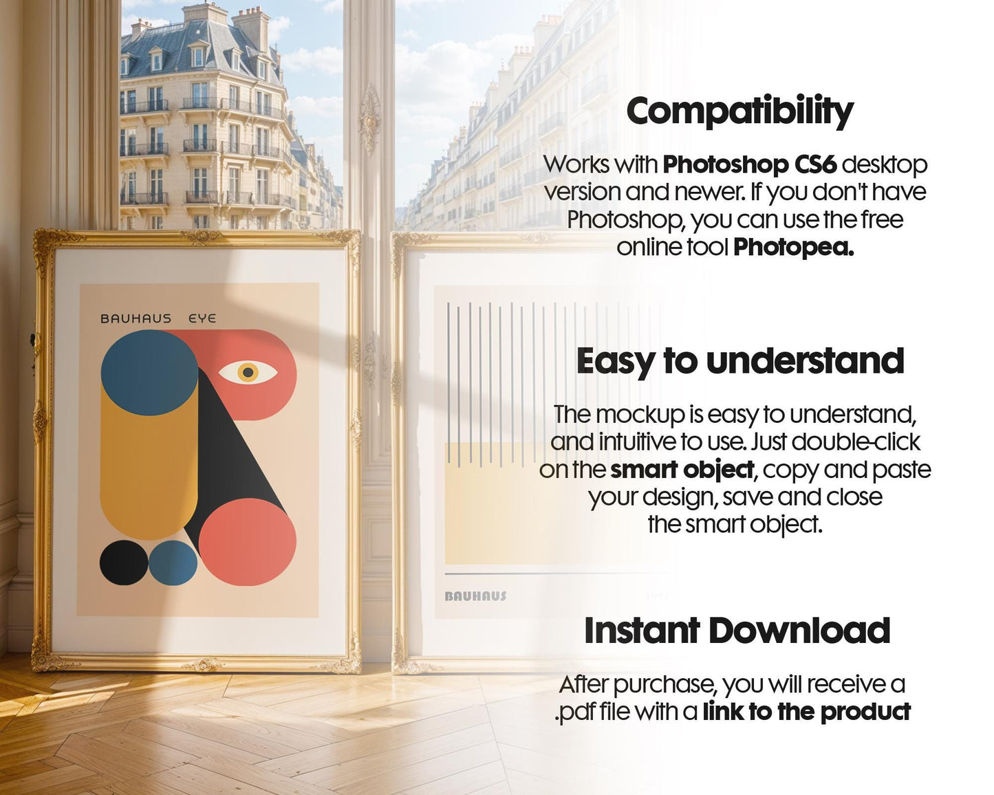 2 Frames Mockup PSD, Mockup Frames, Double Frames Mockup, Set of 2 Mock Up, Wall Art Display, Poster Mockup, Interior Wall Poster Mockup PSD