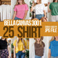 25 Bella Canvas 3001 Shirt JPG File, Boho Canva Tshirt Mockup, Spring Blank Tee Mockup Sublimation JPG Digital Download