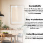 Frame Mockup in Kitchen, ISO A DIN Ratio, Thin Wood Frame, PSD Mockup, Minimal Modern Home Interior Design Mockup