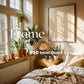 Frame Mockup in Bedroom, ISO A DIN Ratio, Thin Wood Frame, PSD Mockup, Frame Mockup Minimal Home Interior