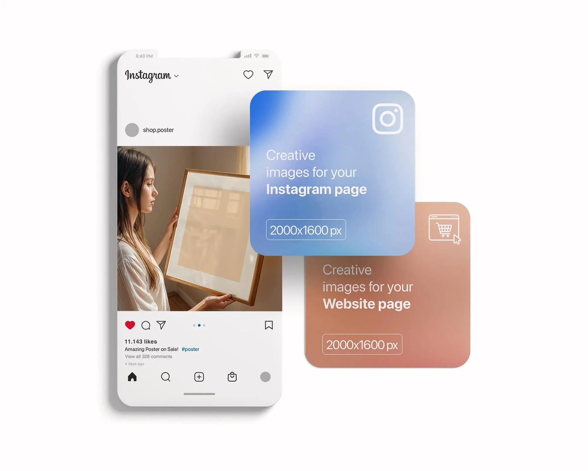 Frame Mockup With Person, PSD Photoshop Mockup, Frame Mockup Home Interior, Interior Frame Mockup Woman