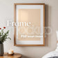 Frame Mockup in Bedroom, ISO A DIN Ratio, Thin Wood Frame, PSD Mockup, Frame Mockup Minimal Home Interior