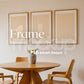 3 Frame Mockup in Home Interior PSD | 3 Frame Mockup Frames | Interior Wall Poster | Interior Poster Shop Mockup