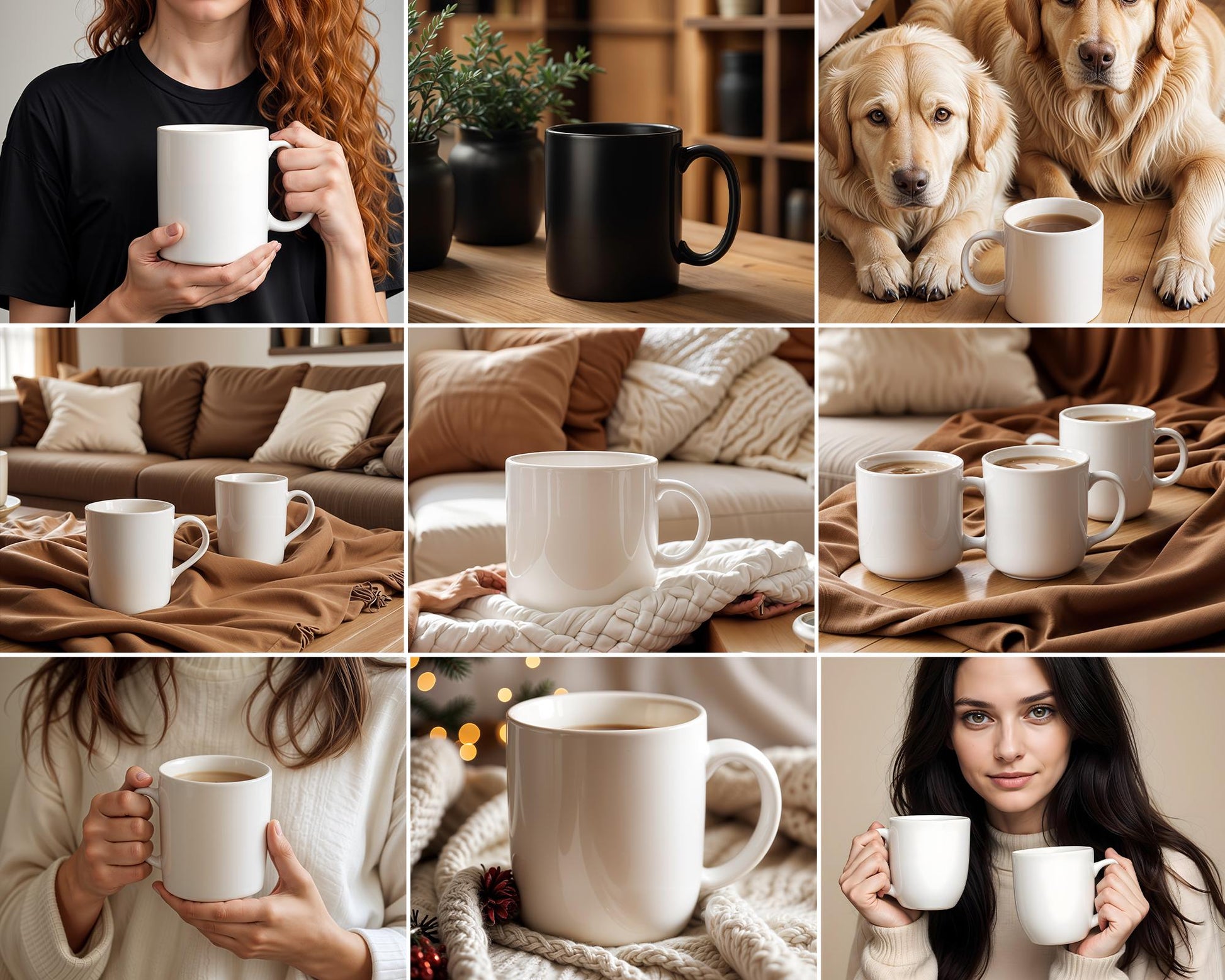 50 Boho Mug Mockup Bundle, Boho White Mug Mockup Coffee Cup Mockup, Aesthetic Boho Mug Mockup ,11oz Cup Mockup