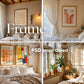 Bedroom Frame Mockup PSD Bundle - 15 Wood Frame & Wall Poster Templates for Bedroom Decor, Editable PSD Frames Set