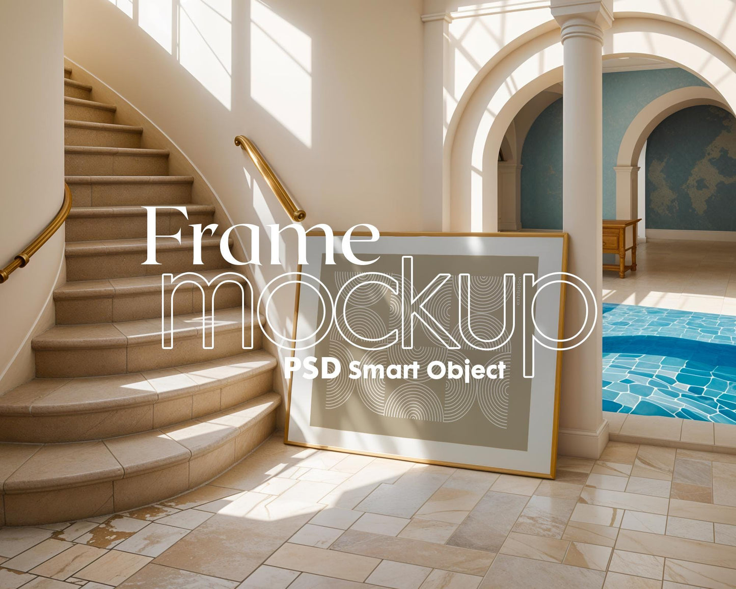 Horizontal Frame Mockup PSD, Scandinavian Wooden Frame Mockup, Poster Mockup PSD , Frame Mockup for Print, Frame Mockup Smart Object