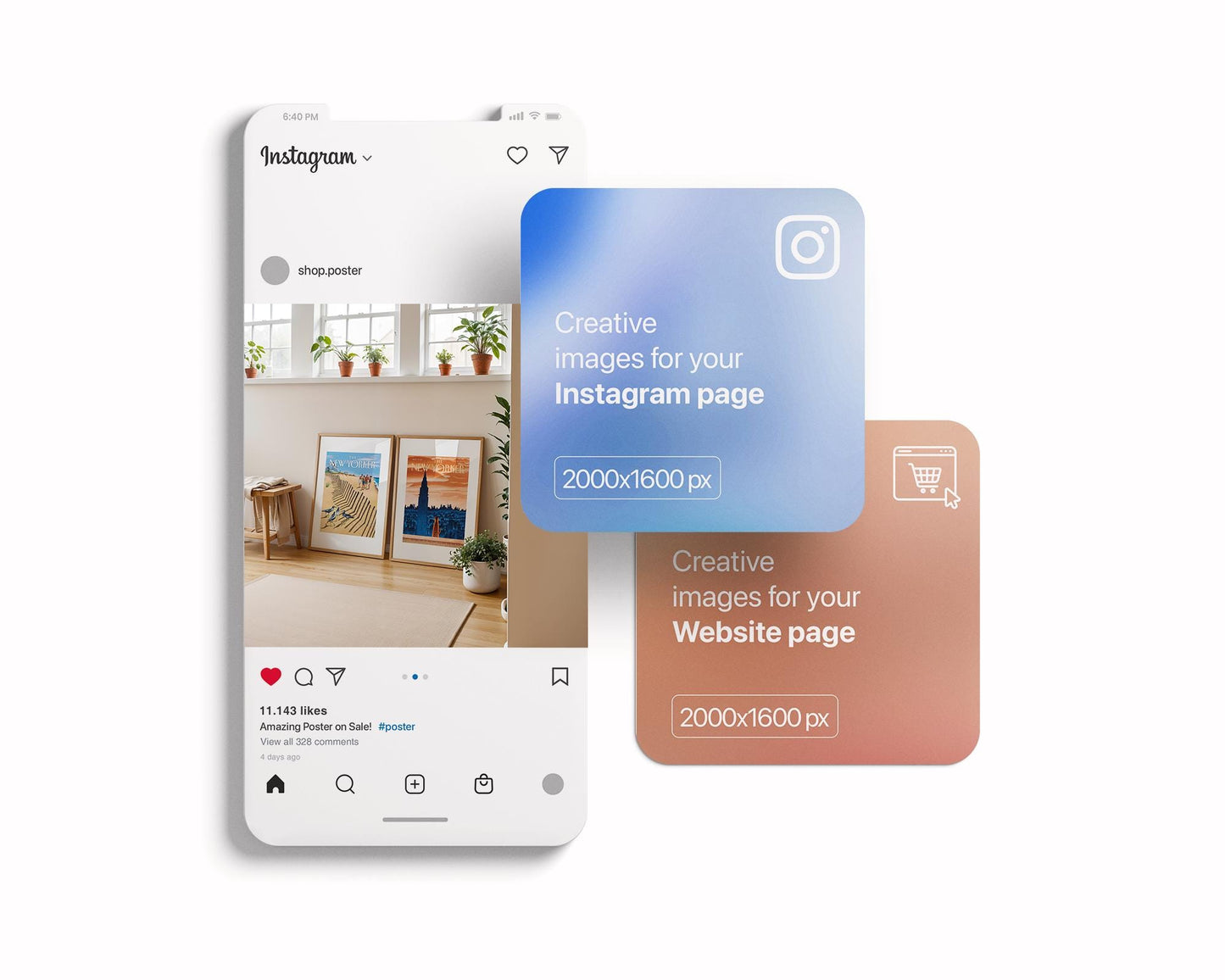 2 Frames Mockup PSD, Mockup Frames, Double Frames Mockup, Set of 2 Mock Up, Wall Art Display, Poster Mockup, Interior Wall Poster Mockup PSD