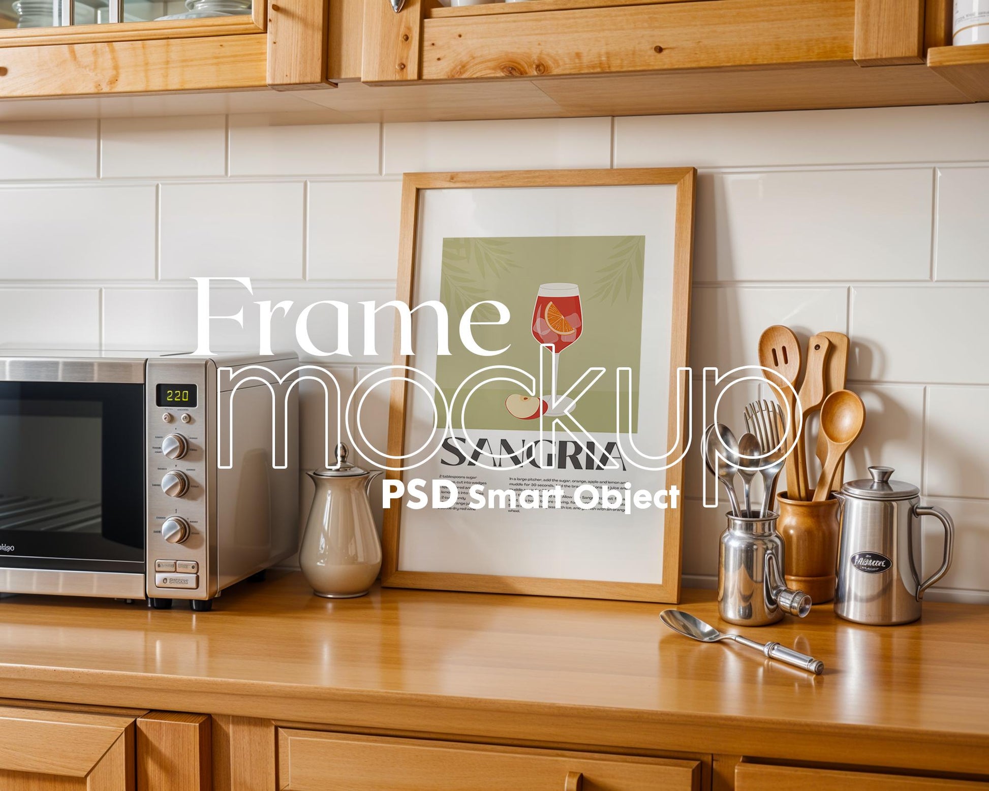 Kitchen Frame Mockup Collection | DIN A Artwork Mockup Frames | Kitchen Wall Art, Digital Prints, and Poster Shop Mockup