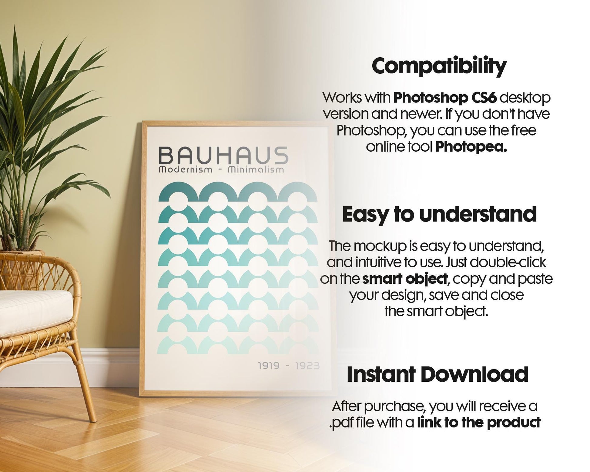 Frame Mockup in Home Interior | Frame Mockup Frames | Interior Wall Poster | Interior Poster Shop Mockup