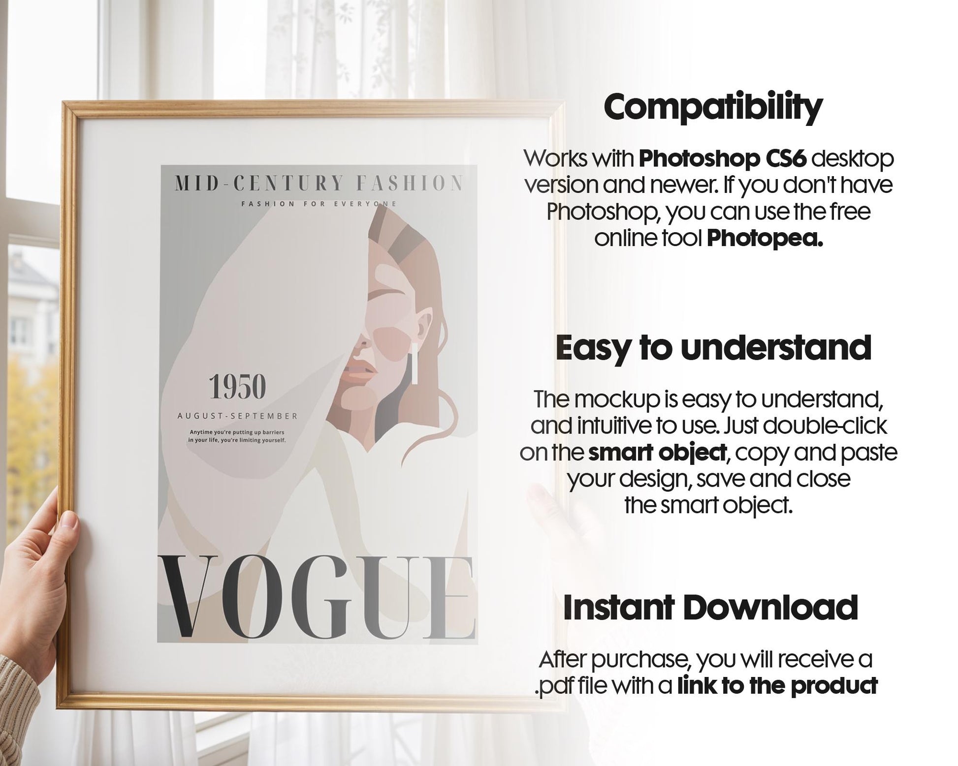 Woman Holding Frame Mockups | DIN A Artwork Mockup Frames | Digital Prints, and Poster Shop Mockup