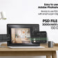 Frame Mockup in Kitchen, ISO A DIN Ratio, Thin Wood Frame, PSD Mockup, Minimal Modern Home Interior Design Mockup