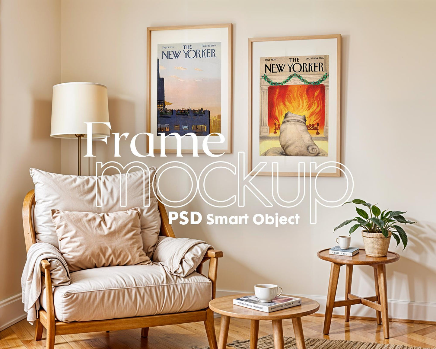 2 Frames Mockup PSD, Mockup Frames, Double Frames Mockup, Set of 2 Mock Up, Wall Art Display, Poster Mockup, Interior Wall Poster Mockup PSD