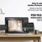 Frame Mockup in Kitchen, ISO A DIN Ratio, Thin Wood Frame, PSD Mockup, Minimal Modern Home Interior Design Mockup